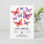 Invitation Joyeuse fille papillon imprimable Anniversaire (Debout devant)