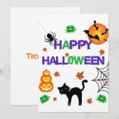 Invitation Joyeuse Halloween (Devant / Derrière)