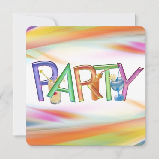 Invitation Joyeuse heure de fête (Devant)