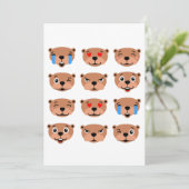 Invitation joyeuse journée de la marmotte emoji mignon kawaii (Debout devant)