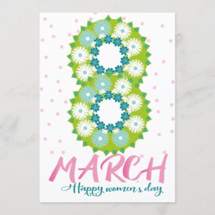 Invitation joyeuse journée des femmes 8 mars