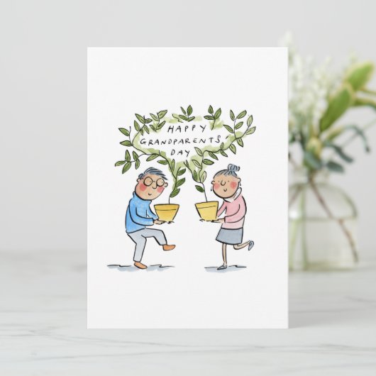 Invitation Joyeuse Journée des grands-parents (Debout devant)