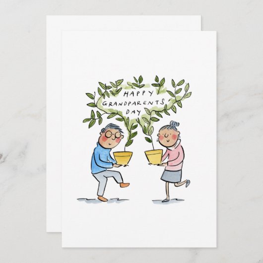 Invitation Joyeuse Journée des grands-parents (Devant / Derrière)