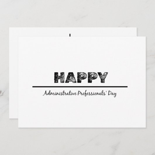 Invitation Joyeuse Journée des professionnels administratifs (Devant / Derrière)