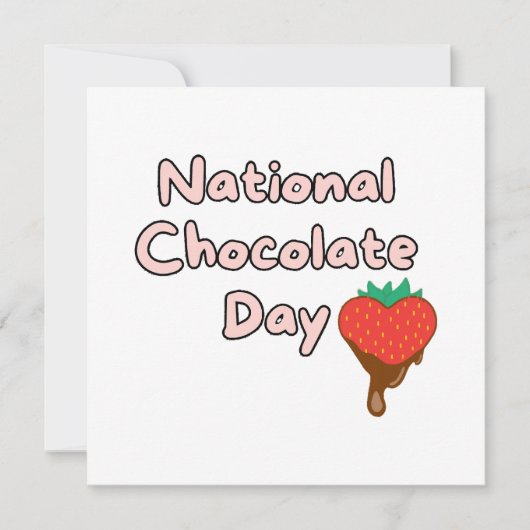 Invitation Joyeuse journée nationale du chocolat (Devant)