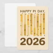 Invitation Joyeuse Journée Pi 2026 Affiche de Design Mathémat (Devant / Derrière)