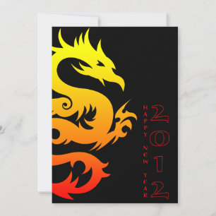 Invitation joyeuse nouvelle année chinoise : année du dragon