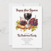 Invitation Joyeuse Nouvelle Boisson Aquarelle Fromage & Conce (Devant)