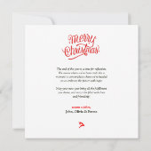 Invitation Joyeuse nuit de Noël des miracles (Dos)