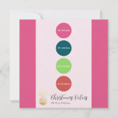 Invitation Joyeuse palette de couleurs de Noël brillantes (Devant)