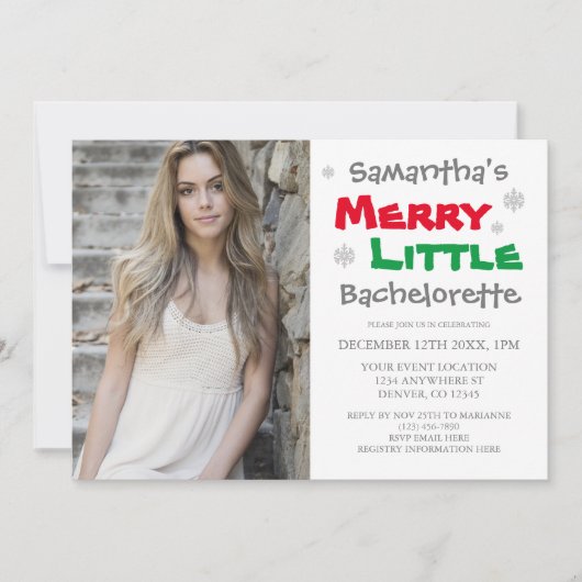 Invitation Joyeuse Petite Bachelorette (Devant)