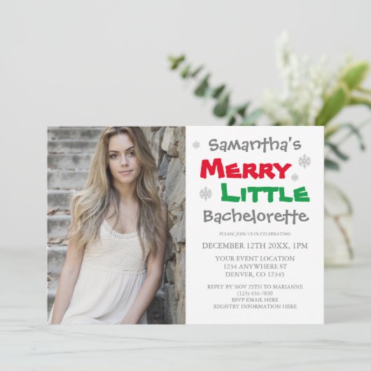 Invitation Joyeuse Petite Bachelorette (Debout devant)