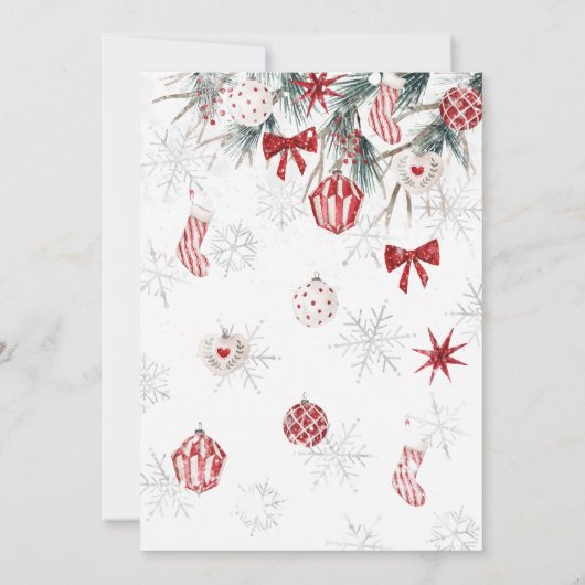 Invitation Joyeuse Petite fête de Noël (Dos)