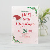 Invitation Joyeuse Petite fête de Noël (Debout devant)