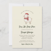 Invitation Joyeuse Petite Fête de Noël Rustique pour Bébé (Devant)