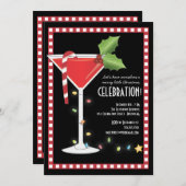 Invitation Joyeuse petite fête de vacances de cocktail de (Devant / Derrière)