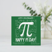 Invitation Joyeuse Pi Day - Fun Math (Debout devant)