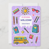 Invitation Joyeuse rentrée des classes BIENVENUE (Devant)