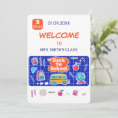 Invitation Joyeuse Rentrée Scolaire ! Message de l'enseignant (Debout devant)