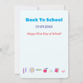 Invitation Joyeuse Rentrée Scolaire ! Message de l'enseignant (Dos)