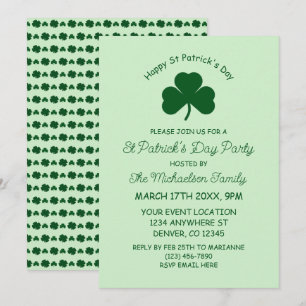Invitation Joyeuse Saint-Patrick