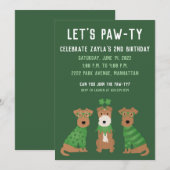 Invitation Joyeuse Saint-Patrick Chiens Welsh Wire Fox Terrie (Devant / Derrière)
