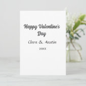 Invitation Joyeuse Saint-Valentin ajoutez nom date simple min (Debout devant)