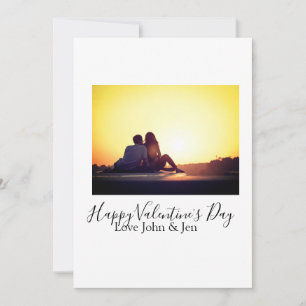Invitation Joyeuse Saint-Valentin amour ajouter nom photo sim
