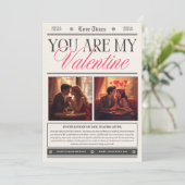 Invitation Joyeuse Saint-Valentin Art mural romantique (Debout devant)