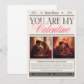 Invitation Joyeuse Saint-Valentin Art mural romantique (Devant / Derrière)