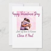 Invitation Joyeuse Saint-Valentin baisers modernes amour ajou (Dos)