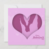 Invitation Joyeuse Saint-Valentin, doux cœurs roses, Invitat (Dos)
