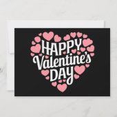 Invitation Joyeuse Saint Valentin drôle cœur amour Valentin (Devant)