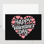 Invitation Joyeuse Saint Valentin drôle cœur amour Valentin (Devant / Derrière)