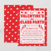 Invitation Joyeuse Saint-Valentin Moderne Amour Motif (Devant / Derrière)