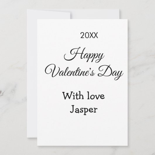 Invitation Joyeuse Saint-Valentin nom amour simple année styl (Devant)