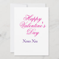 Joyeuse Saint-Valentin rose violet xoxo amour nom