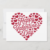 Invitation Joyeuse Saint-Valentin Saint-Valentin Amour Coeur (Devant)