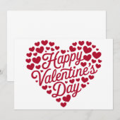 Invitation Joyeuse Saint-Valentin Saint-Valentin Amour Coeur (Devant / Derrière)