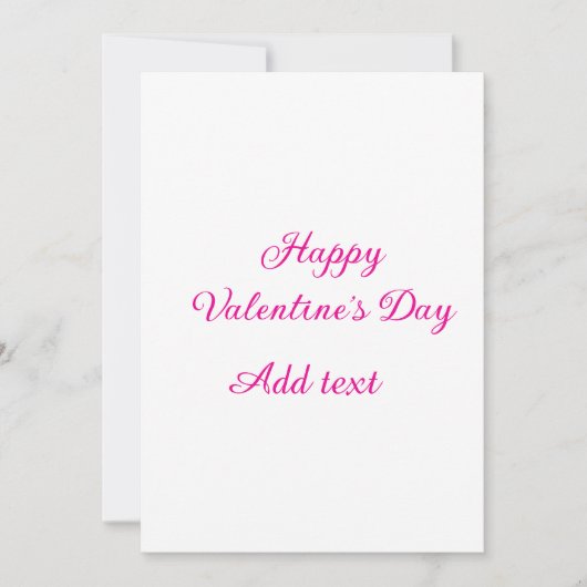 Invitation Joyeuse Saint-Valentin texte rose nom message (Devant)