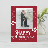 Invitation Joyeuse Saint-Valentin Typography photo Vacances (Debout devant)