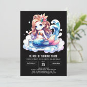 Invitation Joyeuse Sirène Anniversaire (Debout devant)
