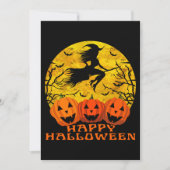 Invitation Joyeuse Sorcière Halloween dans la chambre (Devant)