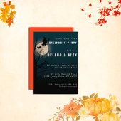 Invitation Joyeuse sorcière noire halloween