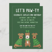 Invitation Joyeuse St Patrick Welsh Wire Fox Terrier Chiens (Devant / Derrière)