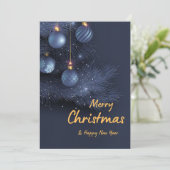 Invitation Joyeuses bulles d'argent de Noël (Debout devant)