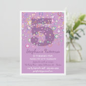 Invitation Joyeuses bulles ! Numéro d'âge coloré Fête d'anniv (Debout devant)