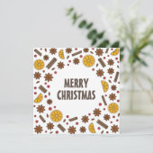 Invitation Joyeuses épices de Noël nourriture de saison (Debout devant)