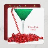 Invitation Joyeuses Fêtes Cocktail Party (Devant / Derrière)