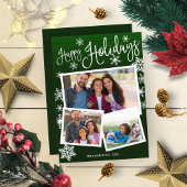 Invitation Joyeuses fêtes Cute Snowflake Rustique 3 Photos